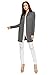 EttelLut - Women's Long Cardigans Wrap Sweater - Regular and Plus Size - LL Charcoal XX-Large