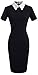 HOMEYEE Women's Celebrity Turn Down Collar Business Bodycon Dresses