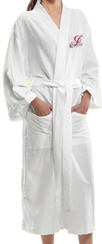 Bridesmaids Gifts, Calf Length White Bathrobes for Monogramming