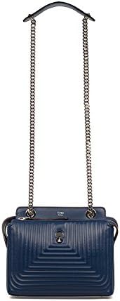 Fendi Women's 8Bn299u9mf0x9v Blue Leather Shoulder Bag
