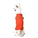 Gooby Fleece Vest Dog Sweater - Pumpkin, Small - Warm Pullover Fleece Dog Jacket with O-Ring Leash for Small to Medium Dogs