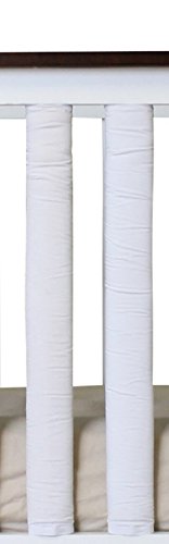 Pure Safety Vertical Crib Liners in True White Cotton 2 Pack