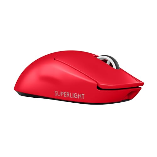 Logitech G PRO X SUPERLIGHT 2 SE mouse gaming wireless, mouse Pro-Grade da 60 g con 5 pulsanti programmabili, sensore a 44.000 DPI, >888 IPS, velocità di aggiornamento 1 kHz, USB-C, PC/Mac - Rosso