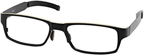 Gaming Computer Glasses Blue Light Blocking for Men Women Titanium [by Umizato] Clear Lens - FDA Approved - Relieves Digital Eye Strain, UV Blocker, Anti-Glare, Anti-Fatigue (KILIMANJARO Black Gold)