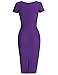 MUXXN Women's Sheer Violet Halter Neck Pin Up Style Bodycon Dress (M Violet)