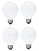 GE Lighting Soft White 12982 25-Watt, 180-Lumen G25 Light Bulb with Medium Base, 4-Pack