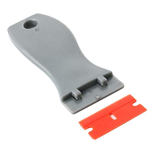 GUGUGI Plastic Razor Scrapers Drywall Scrapers Tile Knife with 10 PCS 1.5 inch Refillable Double Edge Plastic Razor Blades Ideal for Auto Window Tint, Vehicle Vinyl Wrap, Decal Sticker Removing - Thumbnail 3