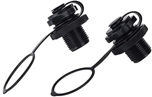 Photo 1 of 2Pcs Black Air Valve Inflatable Kayak Screw Air Valve Spiral Air Plugs Replacement Raft Canoe Airbed PVC Boat Gloves Drysuits Kayaking Water Sports