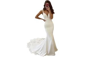 RAOMIAO Wedding Dresses for Bride 2025 Lace Boho Mermaid Bridal Gowns for Bride Beach Wedding