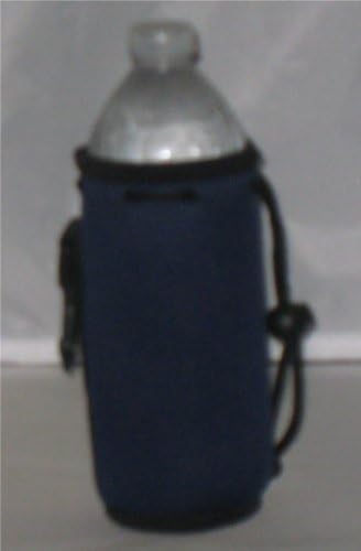 Neoprene Water Bottle Drawstring Insulator Cooler Cooler, Navy