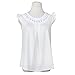 HOT Sale!Canserin Women Summer Sleeveless Loose Casual Shirt (XL, White)