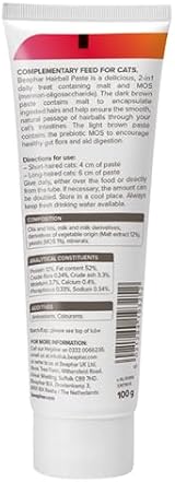 Beaphar Hairball Paste for Cats 2-in-1 Malt & Prebiotics 100g view 2