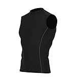 OUTOF Men's Sports & Outdoors Muscle Tank Sleeveless T-Shirts Baselayer Cool Dry Compression Top Running Yoga Rashguard 3X-Large Black