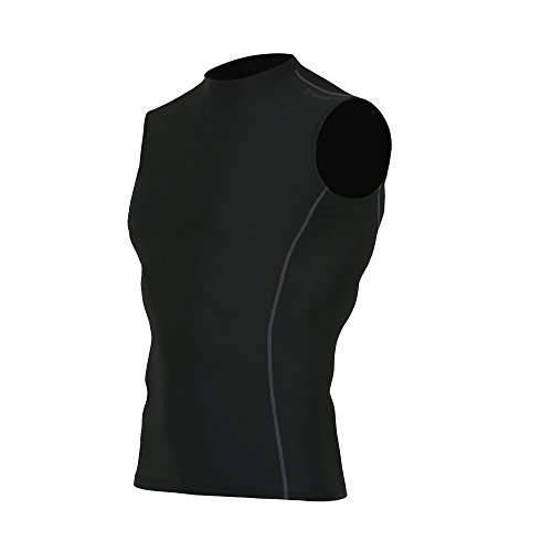 OUTOF Men's Sports & Outdoors Muscle Tank Sleeveless T-Shirts Baselayer Cool Dry Compression Top Running Yoga Rashguard 3X-Large Black