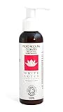 White Lotus Anti Aging Organic Facial Cleanser, Certified Organic Face Cleanser For Use With Derma Roller, Microneedling Or Simply Sensitive Skin. Anti Aging Cleanser With Aloe Vera & Green Tea 100mL