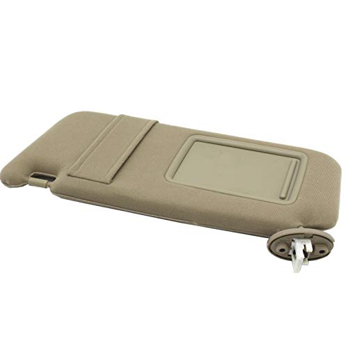Ezzy Auto Beige Left Driver Side Sun Visor fit for Toyota Venza with Sunroof 2009 2010 2011 2012 2013 2014 2015 2016 74320-0T022-B1
