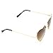 Women Metal Heart Frame Mirror Lens Cupid Heartshape Sunglasses (Gold Frame/Brown Lens, 55)
