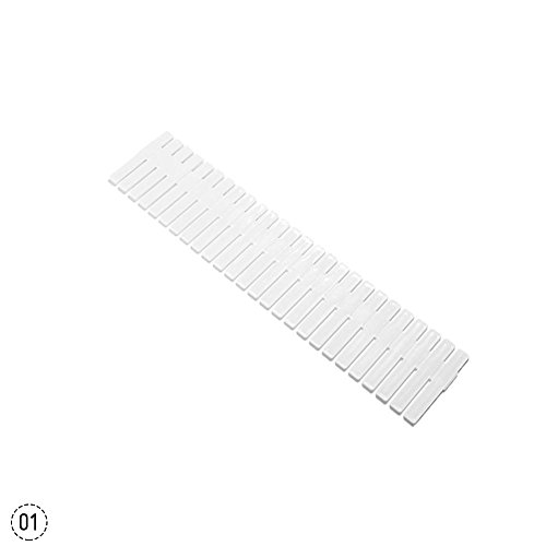 WXLAA 4PCS Pack Drawer Divider Colorful Home Grid Storage DIY Household Organizer White