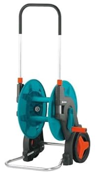 GARDENA Classic Schlauchwagen 60 TS, für mittlere und größere Gärten mit leichtlaufenden Profilrädern, abgewinkelter Schlauch