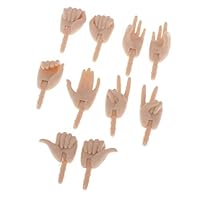 Toygogo 5 Pairs Jointed Movable Hands for 1/6 BJD Doll Custom DIY Body Parts Accs