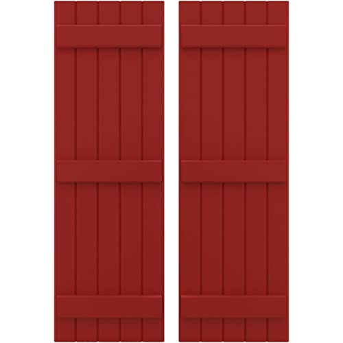 17 1/2"W x 66"H Americraft Five Board (3 Batten) Exterior Real Wood Joined Boar…