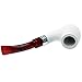 dophee 1Pc White Meerschaum Enchase Smoking Pipes Tobacco Cigar Cigarettes Tube Men's Gift