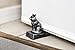 Vintage Cast Iron Cat Door Stop Wedge by Comfify | Lovely Decorative Finish, Padded Anti-Scratch Felt Bottom Protects Floors | in Silver with Black
