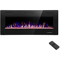 Amazon.com: R.W.FLAME 42IN Recessed and Wall Mounted,The Thinnest  Fireplace,Low Noise, Fit for 2 x 6 and 2 x 4 Stud, Remote Control with  Timer,Touch Screen,Adjustable Flame Color and Speed : Home u0026