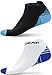 Physix Gear Short Compression Socks for Men & Women - Best Low Compression Socks Women & Men with Arch Support, Ideal for Running, Plantar Fasciitis comfort, and Swelling -, Blue/Black (2 Pairs), S/M