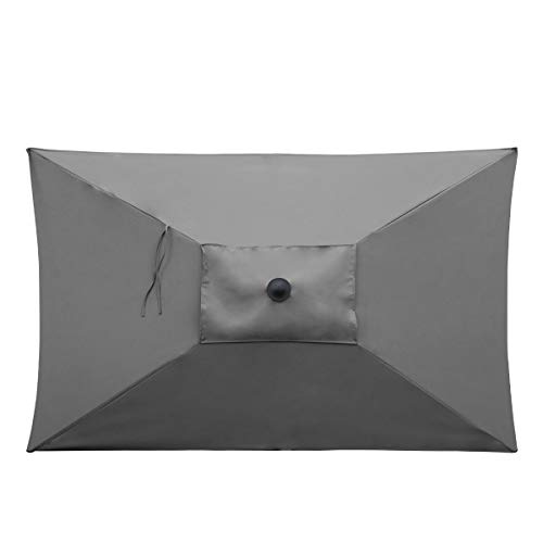 Sekey 210 × 140 cm Aluminum Sonnenschirm Marktschirm Gartenschirm Terrassenschirm Sonnenschutz Cappuccino UV 50… – Bild 7