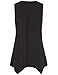 Laksmi Womens Sleeveless Tunic,Solid Color V Neck A Line Handkerchief Hem Tank Top