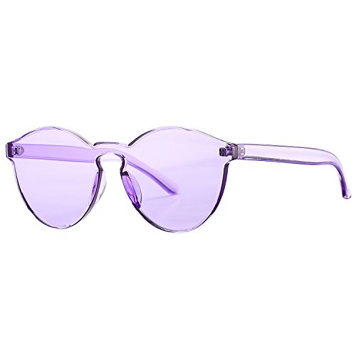 Pro Acme One Piece Design Rimless Sunglasses Ultra-Bold Colorful Mono Block