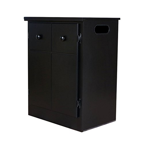 Solid Black CPAP Nightstand with Moisture Resistant Surfaces Pricepulse