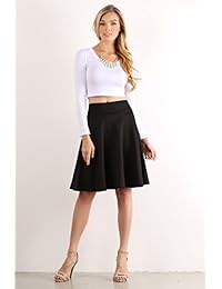 Falda skater para dama Simlu, falda acampanada A Line Reg y faldas skater talla grande EE. UU.