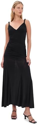 alice + olivia asymmetric slit midi dress HARMONY ASYMMETRICAL SLIP SCARF DRESS in FRENCH BLUE
