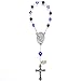 Black and Blue Mini Saint Michael Police Officer Serve & Protect One Decade Pocket Rosary Made with Premium European Crystals - For The Police Graduate, Christmas, Keepsake, Thank You