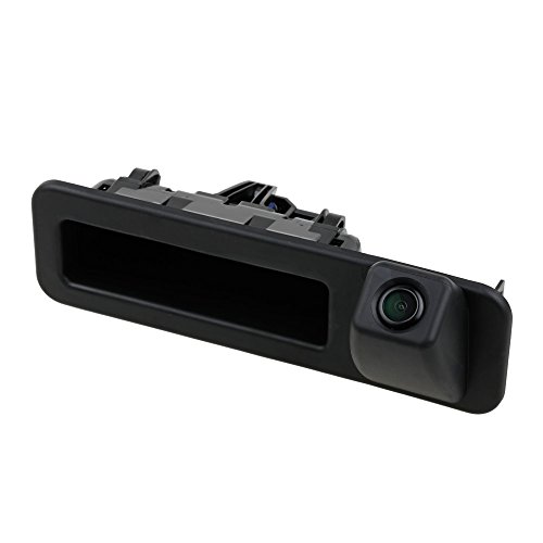 Black Tailgate Reverse Camera with Internal Switch Open Button Backup Reverse Handle with Camera for BMW X1 BMW F30/F35/F31/3GT/ BMW 3 Series/BMW E88 F20 1er Series 116i/120i/118i/125i/130i/M140i