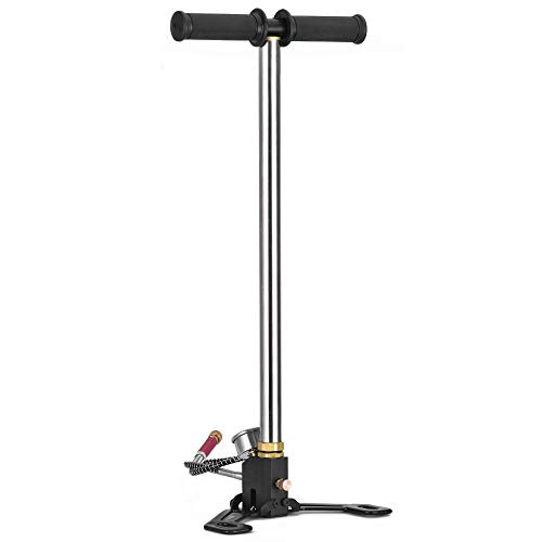 Vogvigo 3 Stage High Pressure Air Gun Rifle Filling Stirrup Pump 40MPA Hand Pump Built-in Oil and Water Separator 4500 psi (3 Stage)