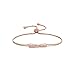 SHINCO Bella Lotus Cute Bowknot 18k Rose Gold Plated Chain CZ Diamond Charm Bracelets Women Girls Jewelry, Gifts for Love, Birthday, Valentine's Day, Anniversary