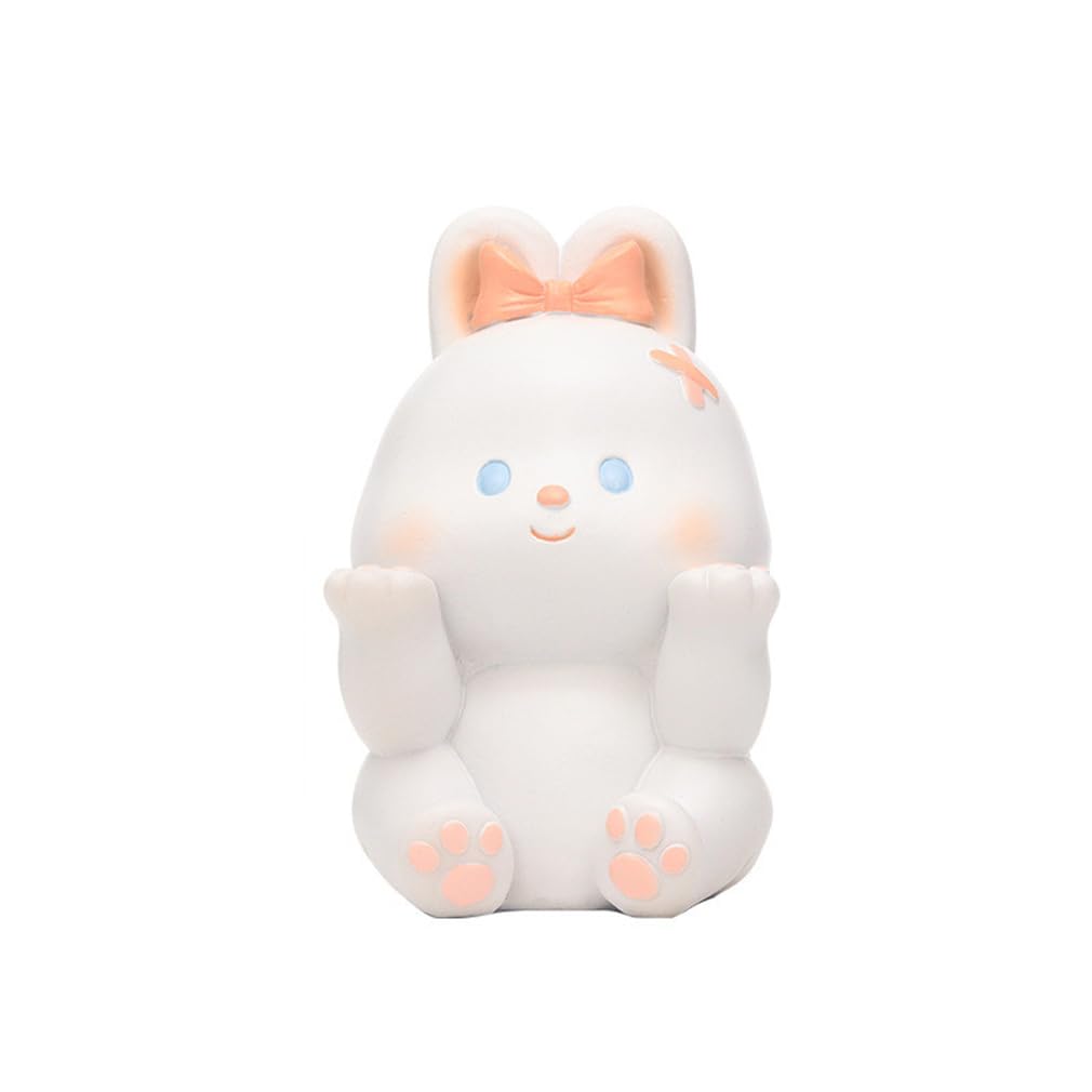 RURUOGUK Cute Animal Glasses Display Stand Eyeglass Holder Resin Spectacle Holder, Home Office Ornaments Desktop Decor (Rabbit)