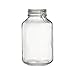 Bormioli Rocco Fido Clear Glass Canning Jar with Clamp Lid, 5 Liter