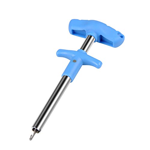 dezirZJjx Fish Hook Remover, Puller Fishing Tool, Stainless Steel T-Handle Extractor Tackles Detacher Tool Blue