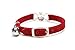 Red Skull Bling Cat Collar with Safety Belt and Bell 8-11 Inches