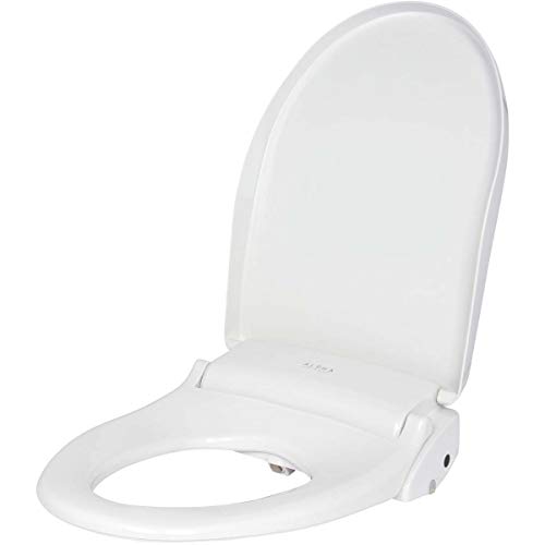 ALPHA BIDET GXR Wave Bidet Toilet Seat in Elongated White | Strong Spray | Remote Control | Stainless Steel Nozzle | Low Profile | LED Nightlight | Warm Air Dryer | Oscillation and Pulse (Elongated)