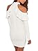 Annflat Women's Ruffle Cold Shoulder Long Sleeve Cocktail Party Dress Small White