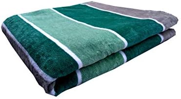 Space Fly Luxury Fine Soft & Cotton Attractive, Striped Pool, Beach Large Size 1 Bath Towels (Size: 32X62 Inch_ Blue)