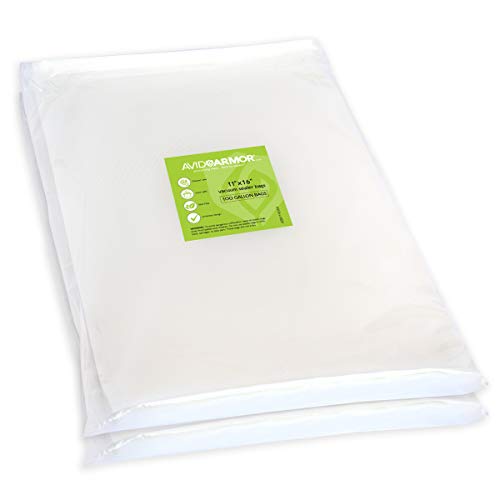 200 Gallon Vacuum Sealer Bags for Food Saver, Seal a Meal Vac Sealers, 11" x 16" Size, BPA Free, Heavy Duty Commercial Grade, Sous Vide Vaccume Safe, Universal Design Precut Storage Bag Avid Armor