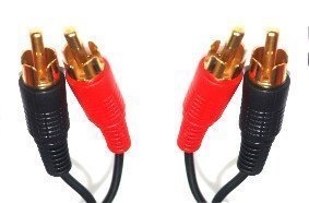 1m TWIN RCA Cable - Premium Quality (100% Copper Wire) ~ Phono ~ 24k Gold ~ Male to Male ~ Left & Right Audio ~ Stereo ~ 2RCA ~ 2xRCA
