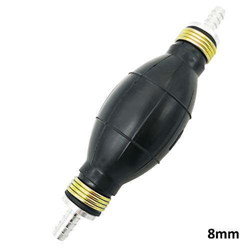 Amrxuts 8mm 5/16" Black Bulb Type Rubber Fuel Transfer Vacuum Fuel Line Hand Primer Gasoline Petrol Diesel Pump for Marine Boat Accessories