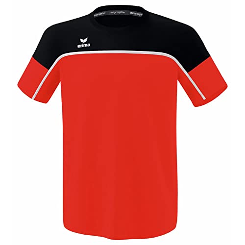 Erima „Change by Funzionale T-Shirt, Uomo, Rosso/Nero/Bianco, S